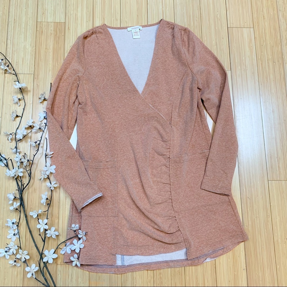 SUNDANCE heathered cross front tunic, S.